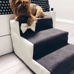 Прикроватные ступеньки для собак "Графит ст вставками" скидки