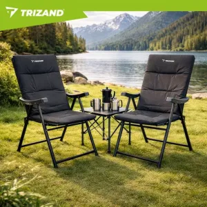 Крісло розкладне крісло туриста Trizand  Чорний рибацьке кірсло Туристичне крісло стул рибацький