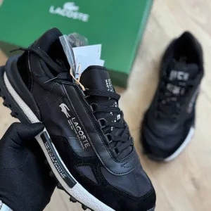 Lacoste Elite Active (Black White) Лакоста кросівки чоловічі ектів
