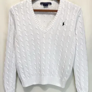 Ralph Lauren Sport жіночий Бавовняний пуловер у класичному білому кольорі. L