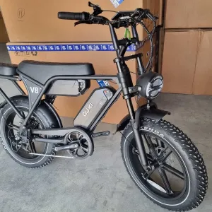 Електровелосипед фетбайк OUXI V8 MAX 1000W 48V 30Ah з посиленим акумулятором запас ходу до 120км макс швидкість 50км/год чорн электровелосипед фэтбайк