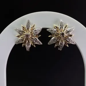 Золоті сережки / Золотые серьги / діаманти/ЗНИЖКА ВІД ЦІНИ