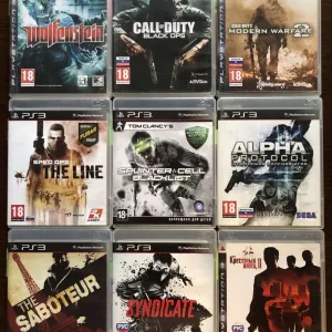 Sony PS3: Wolfenstein Call of Duty Moderne Warfare 2 (російський), Saboteur, Rayman Dead Space, Rage Fallout Driver Сан-Франциско, FIFA 2019, Blur