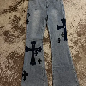 джинси кльош chrome hearts джинси хром хартс
