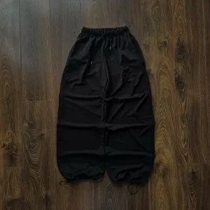 Широкі Штани Спортивні Парашути Sweatpants Baggy Fit Чорні Черные Спортивки Jaded London Skater ERD Type Flared Фларед Широкие Буткат Bootcut Y2K SK8