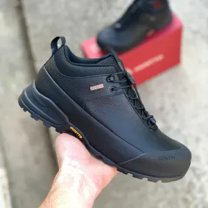 Чоловічі теплі черевики Humtto Black 271798A1 / Хумтто (напівчеревики) — натуральна шкіра, мікрофліс, осінь-зима