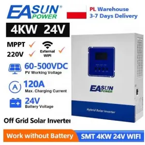 Гибридный солнечный инвертор EASUN POWER SMT 4кВт 24В MPPT + WiFi (Новый)