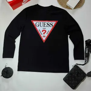 Лонг Guess/лонгслів чорний/лонг ГЕС/GUESS/дешево/унісекс/ЛОНГ СЛІВ