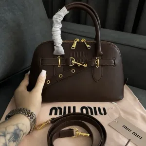 Сумка шкіряна miu miu, міу міу , coach, chanel , шоколад , чорний