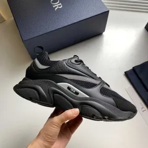 Кросівки Christian Dior B22 Black / чорні шкіряні крістіан діор НОВІ