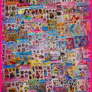 Наклейки наліпки 2000 winx monster high принцеси bratz barbie блискучі обʼємні