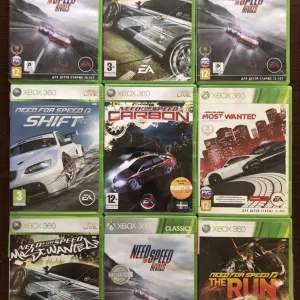 Xbox 360/Original: Need for Speed Carbon, Most Wanted, Manhunt Max Payne, Left4Dead Killer is Dead, Mafia Mortal Kombat, Metro, Prototype Ninja Gaiden