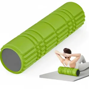 Масажний ролик WCG K3 Premium Foam Roller 42 см, салатовий, 3D рельєф, EVA, до 200 кг