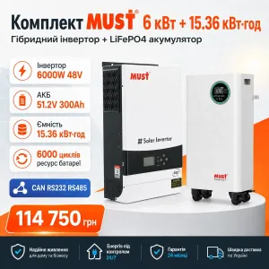 Комплект резервного живлення MUST для дому квартири офісу магазину та бізнесу
