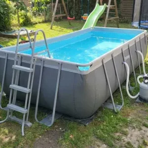 ‼️ДНІПРО‼️ Каркасний басейн Bestway 56457, каркасный бассейн 412 x 201 x 122 см з піщаним насос-фільтром 2006 л/ч та драбиною