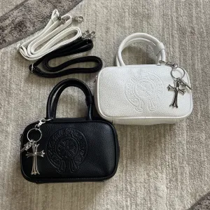 Сумка Chrome Hearts bag, сумка через плече chrome hearts black and white, сумка хром хартс , chrome shoulder bag