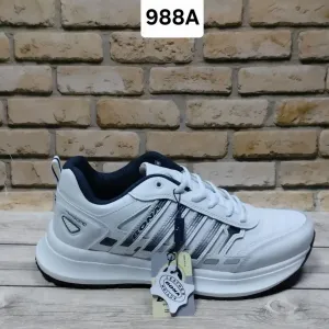 Білі шкіряні чоловічі кросівки  Bona 988A   41- 46p.