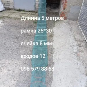 Раколовка гармошка 5 метров, кордовая, уловистая кишка баян