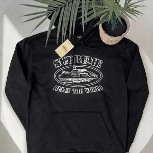 Нова Кофта Кортез Суприм | Худи Черное CORTEIZ  x Supreme | XS S M L XL