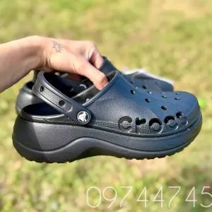 Crocs Classic Baya Platform Clog Black жіночі крокс