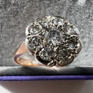 Золотое кольцо Малинка 585 пр.с якутскими бриллиантами