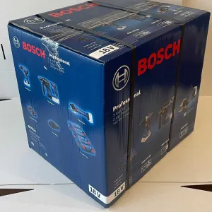 Набор аккумуляторного инструмента Bosch Professional: шуруповерт GSR 18V-65+перфоратор GBH 18V-22+УШМ GWS 18V-8+2хGBA 18V5.0Ah+GAL 18V-40+3хL-BOXX 136