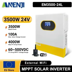 комплект инвертор 24v WiFi + аккумулятор 12v LifePo4 100A 2x УСТАНОВКА