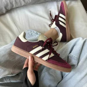 Женские кроссовки Adidas Samba OG Maroon / Адидас самба бордовые 36 38 39 40