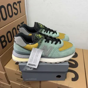 Кроссовки New balance 574 x Stone Island green / Нью Беленс 574 зеленые 41 42 43 44 45