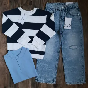 Новий комплект Zara та H&M на 6 років. 110 116 світшот джинси зара поло футболка hm