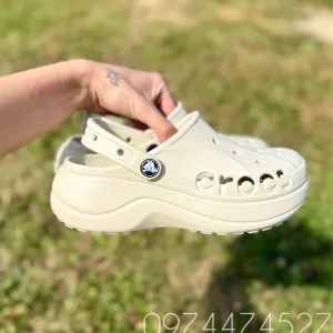 Crocs Classic Baya Platform Clog Bone жіночі крокс