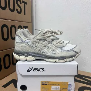 Кроссовки Asics Gel-NYC white grey / Асикс гель серые белые 38 39 40 41 42 43