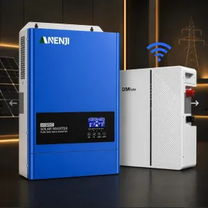 6.2 кВт LiFePO4 Комплект інвертор Anenji з Wi-Fi+ акумулятор DAH Solar 51.2V 100Ah, BMS, Bluetooth для резервного живлення