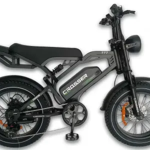 Новинка! Електровелосипед Crosser E-777 48V/500W/15Ah 2026 - Чорно-зелений