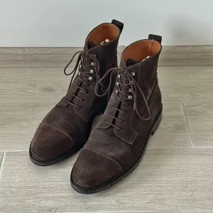 Yanko 9UK 43EU Чоловічі коричневі замшеві черевики дербі