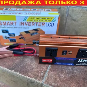 Преобразователь 12v 3500w с дисплеем +2 розетки. Перетворювач інвертор