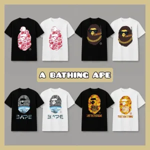 ПРЕМІУМ ЯКІСТЬ‼️ Стильні унісекс футболки A Bathing APE / BAPE/ XS-3XL