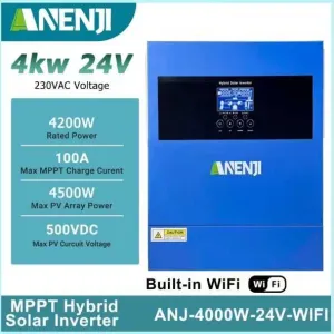 Гібридний інвертор ANENJI ANJ-4000-24V-WIFI 24В Wi-Fi 4,2 кВт