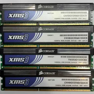 Оперативная память 8Gb kit (4x2Gb) Corsair DDR3 1333MHz PC3-10600 бу
