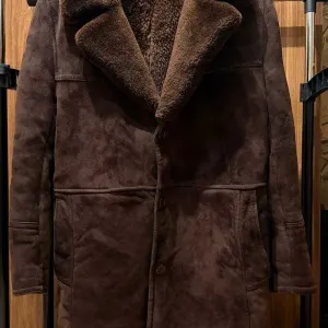 Длинная дубленка из натуральной овчины - винтаж (L-XL, 50)