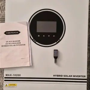 Гібридний сонячний інвертор Anern AN-SCI-MAX-10200 10.2 кВт 48V 160A MPPT стан нового (майже не використовувався), повний комплект з Wi-Fi