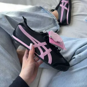 Женские Asics Onitsuka Tiger Black Pink/ Асикс Оницука Тайгер черные розовые 38 39 40 41