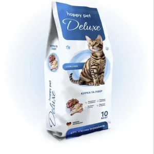 Суперпреміум сухий корм для дорослих стерелізованих котів 9кг Happy Pet