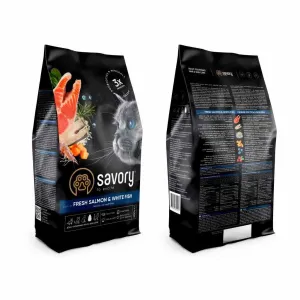 АКЦІЯ! 8 кг. 2850 грн. Корм для котів Savory Gourmand Fresh Salmon зі свіжим лососем і білою рибою