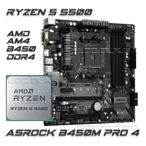 Ryzen 5 5500 ASROCK B450M PRO 4 DDR4 амд amd райзен 5 am4