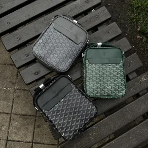 Сумка Goyard чорна/ месенджер гоярд зелений/ сірий гоярд через плече