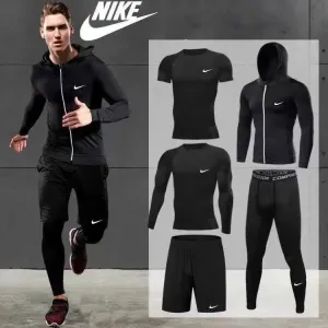 Комплект Nike 5 в 1 : Худі, Рашгард, Легінси, Футболка та Шорти.