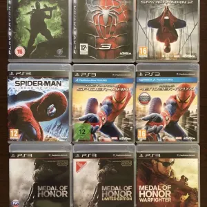 Sony PlayStation 3: 50 cent, Battlefield Spider-Man Medal of Honor, Sniper Iron man, KillZone Conan Wolfentein Doom Riddick Hellboy Crysis Painkiller