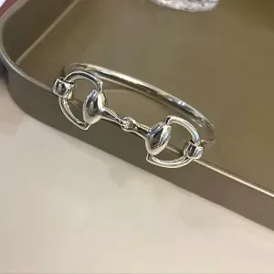 Браслет манжет трензель люкс якість срібний