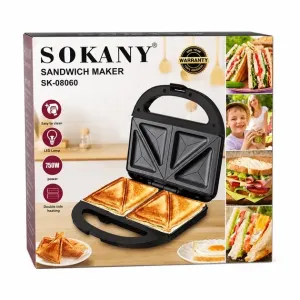 Сендвічниця Sokany SK-08060 750 Вт нова антипригарне покриття